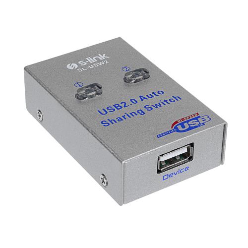 S-LINK SL-USW2 AUTOMATİC 2 PORT USB SWITCH(1xYAZICI/2xPC)